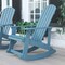Flash Furniture Sea Foam Poly Resin Adirondack Style Rocking Chair JJ-C14705-SFM-GG - alternate 1